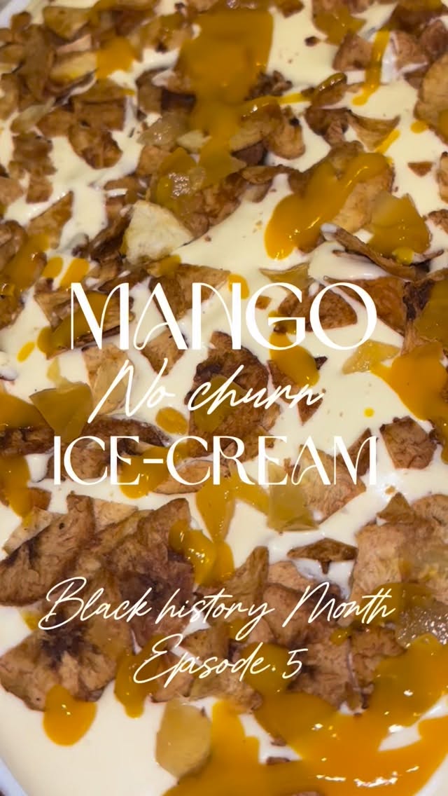 If thereās one recipe you try in this series, itās got to be this one!
Ingredients
⢠1 pot double cream
⢠198g sweetened condensed milk (half the tin)
⢠1 tsp vanilla bean paste
⢠finely chopped stem ginger (to your desire)
⢠100g ripe mango purĆ©e (fresh or tinned ā blend until smooth)
⢠Plantain chips, roughly crushed
Ā
Method
Whip the cream:āØIn a large bowl, whip the double cream to soft peaks ā you want it thick but still slightly loose.
Combine the base:āØIn another bowl, whisk together the condensed milk, vanilla bean paste, Stir in the mango purĆ©e.
Fold together:āØGently fold the cream into the mango mixture in batches until smooth and fully combined.
Layer with crunch:āØSpoon half the mixture into a freezer-safe container, scatter over plantain chips, ginger stem, and drizzle with some left over mango puree. Swirl the toppings into the mixture and then repeat. Add remaining mixture and repeat the process and finish with a final sprinkle of your toppings as desired.
Freeze:āØCover and freeze for at least 6 hours, or overnight, until firm.
Serve:āØScoop and serve with extra plantain chips or toasted coconut flakes on top for crunch.