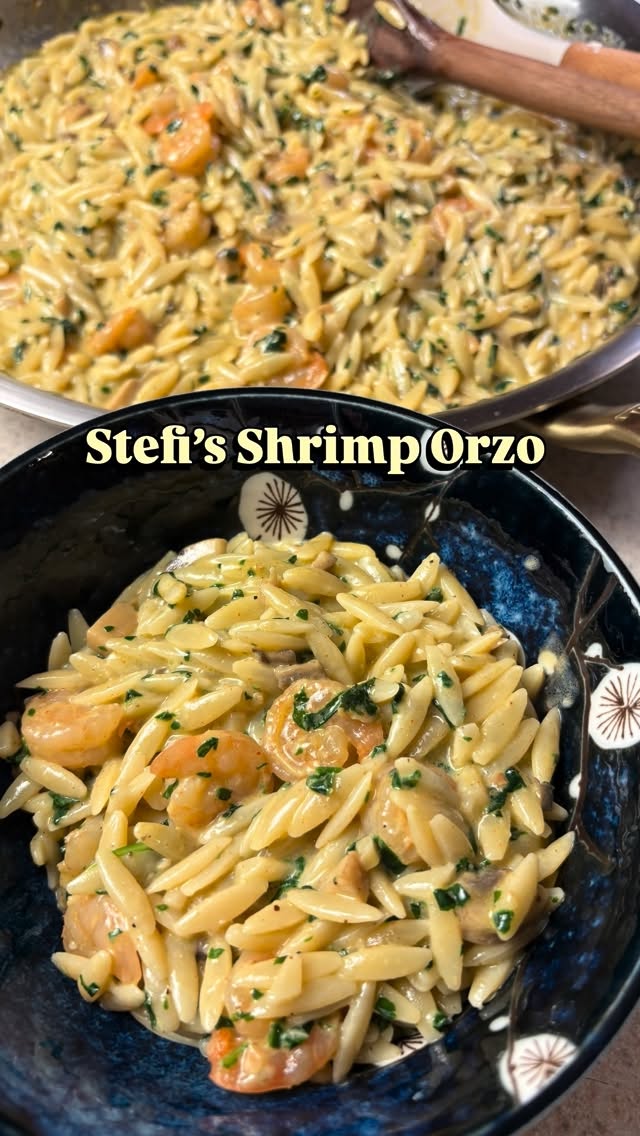 🍤 Season 3, Episode 5 – Stefi’s Shrimp Orzo
This one’s special. My kind of comfort food — creamy, buttery, garlicky, and just the right amount of spice.
Today’s On The Menu feature: Stefi’s Shrimp Orzo — a cozy meal that comes together with a swirl of butter, garlic, spinach, and shrimp in a luscious mascarpone cream sauce. The perfect dish to unwind with after a long week 💛
🧄 Here’s what you’ll need:
• 4-8 tbsp (112g) salted butter
• 5–6 cloves garlic
• 1 tsp ginger (optional but recommended)
450g (16oz) shrimp
• 90g spinach
• 105g mushrooms (optional but delicious)
• ½ lemon (juice only)
• 4–5 tbsp olive oil
• ½ cup pasta water
½ cup heavy cream
• 3 tbsp (4oz) mascarpone
• ~ 1/4 cup Parmesan or Pecorino Romano to taste
Season with smoked paprika, salt, black pepper, cayenne, cracked chilies, and your favorite Cajun seasoning (Slap Ya Mama, Tony Chachere’s — I use both 😉)
✨ Start by sautéing the garlic and ginger in butter, then add mushrooms, shrimp, spinach, and finally your sauce ingredients.
Toss in your al dente orzo (boil it ~10 min before you start sautéing). Don’t skip the pasta water — it’s liquid gold!
Let it simmer for about 10 minutes until everything becomes silky and perfect.
🍋 Creamy, cozy, spicy — this one’s got layers of love.
📌 Save this reel for your next weeknight dinner idea
➡️ Follow @spreadsome_doughtoday for more heritage-inspired food + cozy kitchen magic
♥️ Share this with a friend who loves shrimp (and butter 😋)
✨ Featuring shot-outs to some of my favs:
EV Olive Oil from @olivedaofficial 🫒 Hand blender from @kitchenaidusa 👩🍳 @madein Cookware 🥘
#SpreadSomeDoughToday #Season3Episode5 #ShrimpOrzo #OnePanMeals #SeafoodRecipes #ComfortFoodLove #MascarponePasta #HomeCookingJoy #HeritageFlavors #EasyDinnerInspo