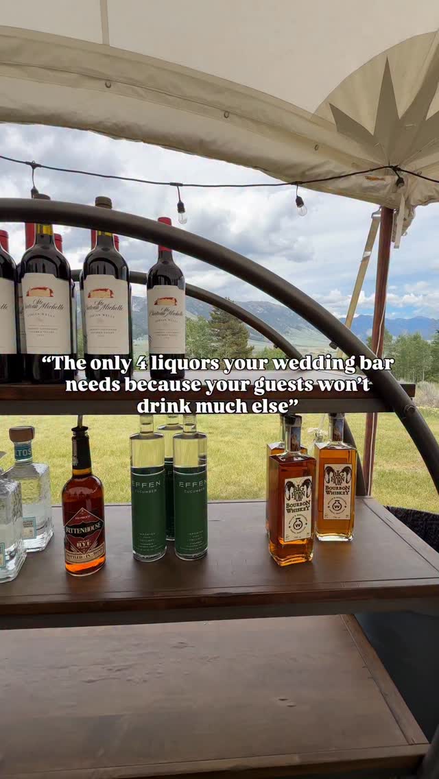 Bacardi doesn’t make the list…
because nobody drinks white rum at a wedding so quit buying it!
So what do people drink?
🥔 Vodka
🍋🟩 Tequila
🍸 Gin
🥃 Whiskey
The mighty 4 line-up that keeps your bar full and flavorful, allowing your bartenders to craft a wide variety of crowd-pleasing classic cocktails including margaritas, palomas, moscow mules, old fashions, French 75’s, and so many more!
Keep the clear liquors to one brand only (Tito’s or Grey Goose, Casamigos or Hornitos etc) and then open your whiskey category! Throw in your favorite bourbon, wheat whiskey, Canadian whiskey, Irish whiskey, and/or Rye whiskey. People in Montana LOVE their whiskey and bourbon so grab a few different types to cover a larger preference and make your bar look even more “full”.
Now a bottle or two of Captain Morgan spiced rum, flavored vodka, aperol, or a smaller bottle of triple sec might make sense for your desired signature cocktails but always start with the standard 4 and build out from there.
With our bar services, we include 2 free consultations where we will dive in to this further with you - exploring your personal preferences, party’s preferences, and our 16+ combined years of bar catering experience to refine your bar menu with precise quantities of each item.
We are all about fully hosted bars without the price tag, that also just make sense and this is just one of them 🤘🏼
#weddingbar #weddingbarmenu #weddingsignaturecocktails #signaturecocktails #liquorlineup #bozemanbarservices #bozemanweddingbarservices #bozemanmobilebar #bozemanbartenders #bozemanmobilebartenders #montanabartenders #bozemanmontana