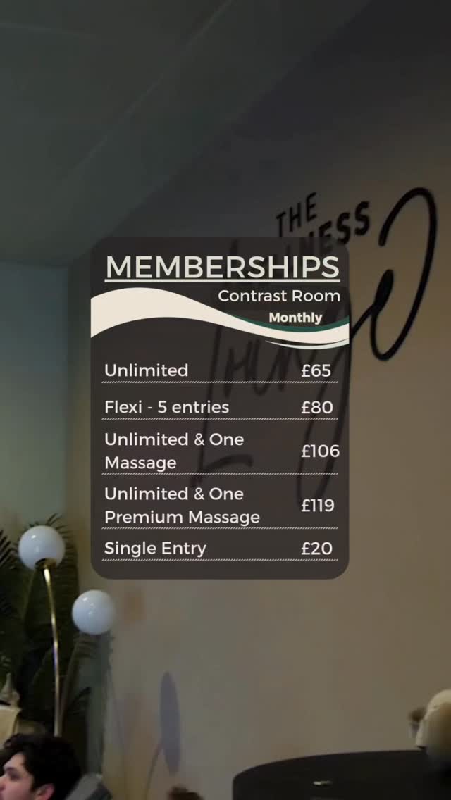 🔥 Contrast Room Monthly Memberships 🔥
Whether you're plunging in for recovery, stress relief or a cold-fuelled energy boost, we've got options to suit your lifestyle:
✨ Unlimited Access – £65
💧 Flexi (5 Entries) – £80
💆 Unlimited + One Massage – £106
🌿 Unlimited + One Premium Massage – £119
🚪 Single Entry – £20
Choose your flow, commit to your wellbeing, and make recovery a ritual.
🧊🔥 Cold. Heat. Reset.
📍 Available at Cardiff Wellness Lounge
📩 DM us with questions or to sign up.
#CardiffWellness #cardifflife #cardiff