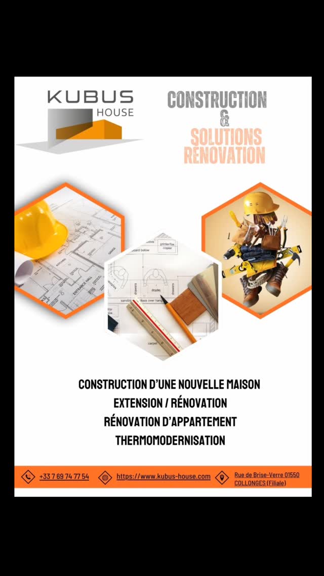 Construction, extension, rénovation et thermomodernisation – des solutions complètes avec KUBUS HOUSE. 🏡