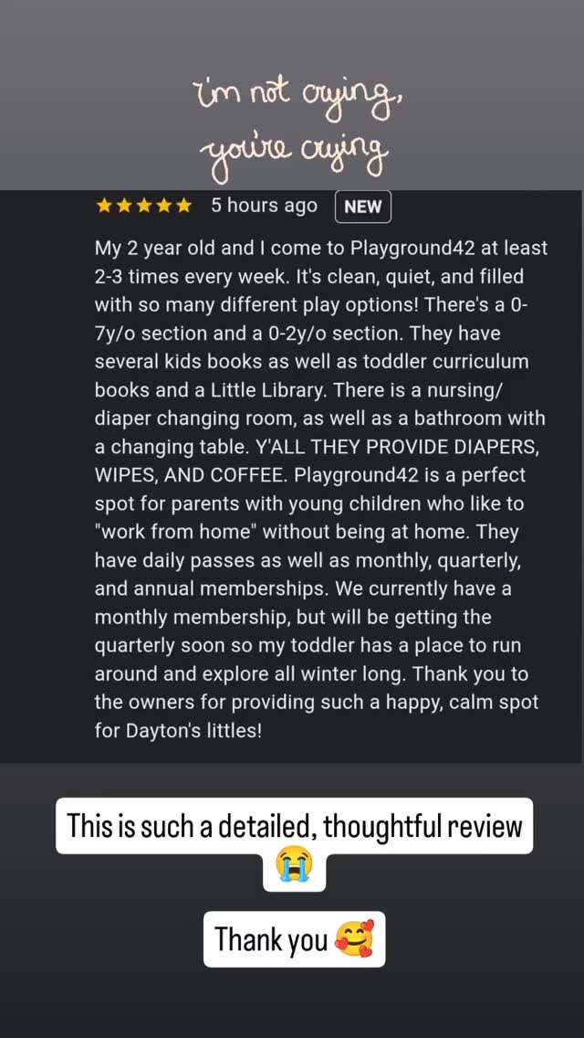 #indoorplayground #dayton #daytonohio #thingstodowithkids #playground42 #daytonbusiness #daytonparents #reviews