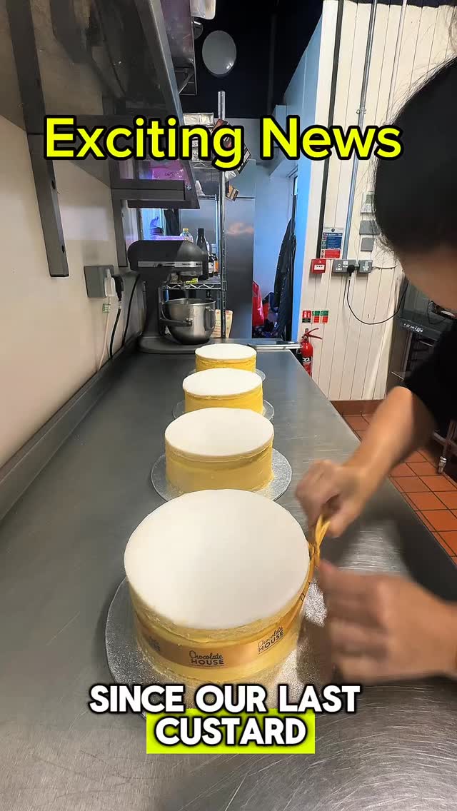 Exciting News!!!
Our Custard Cakes are now available for pre-order for delivery! Www.chocolate-house.co.uk #custardcakes #custard
