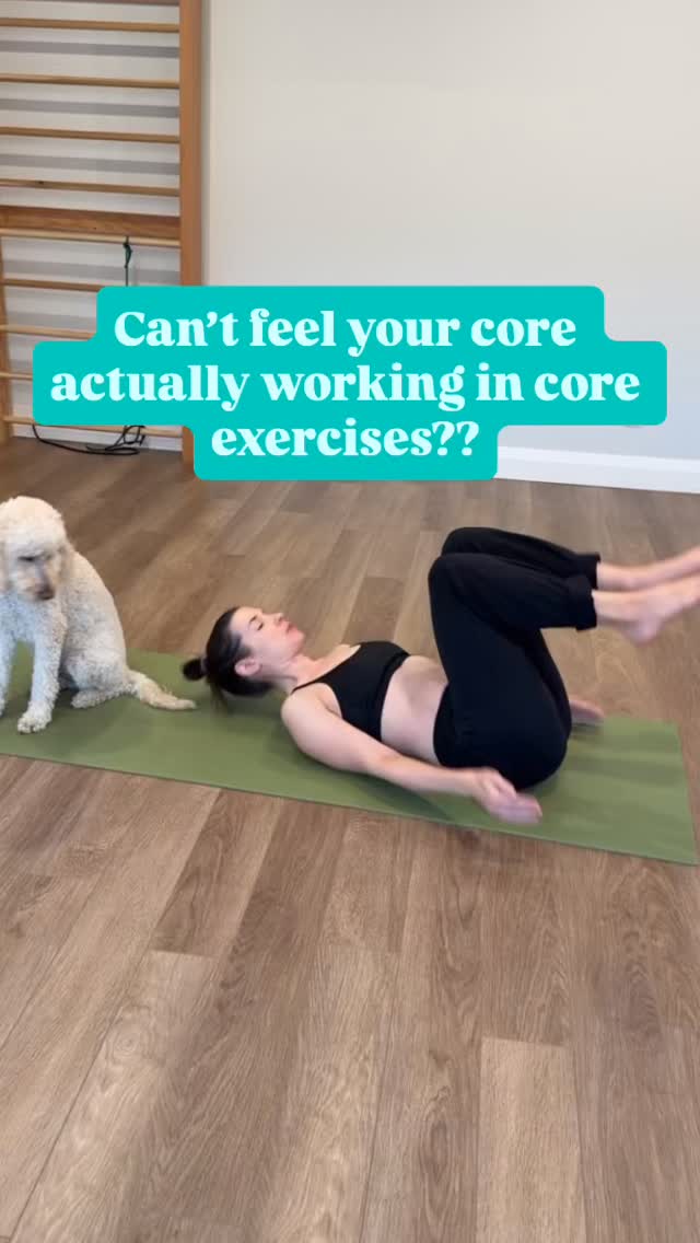 You can use all the core strategy you want, but if you’re a chronic sucker-inner, you’re going to need to learn to release that tension to make meaningful progress.
It’s not that you want to be pushing your belly out- that’s not what we’re looking for.
We’re looking for a relaxed, resting tone that has no extra effort to hold in.
Other contributors to the forced sucking in often comes from wearing restrictive clothing or “compression” leggings- anything that’s forcing your belly to be held in.
I’ve even had moms tell me that they got advice to hold their bellies in when they go for walks in order to get more strength and tone. In reality, you’re not allowing your core to react, respond, and adapt as necessary, and putting unwanted pressure on your pelvic floor on top of it!
If you know you like to suck in, I’d recommend practising gently trying to let your belly soften. Try different positions like standing, sitting, lying down.
And finally, if it feels emotional when you do allow your belly to release tension, this can be so normal. There so much societal conditioning around our bellies for us ladies, and so part of letting go can mean shedding some of that external pressure 🩷