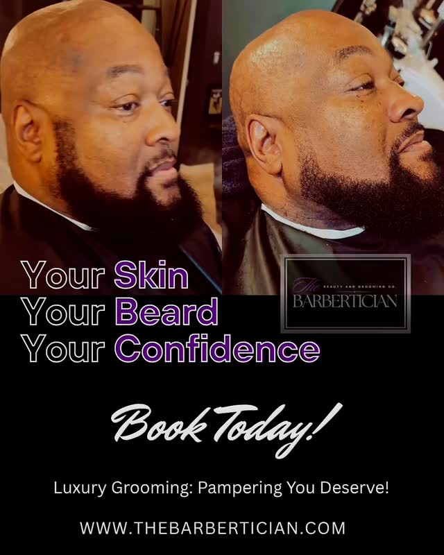 Transformation complete! Client wanted a head shave and beard reshaping...of course he got more!
More than just a service!
We got there with:
✂️ “Bald and Bearded Gentleman”
🌿 Complimentary:
Face cleanse/moisturizer
Head and beard wash/condtioner
Premium beard products (She Loves Beards)
2-minute neck massage
💆🏾♂️ Add-on: Scalp and Under Chin Exfoliation
Every session is one-on-one, customized, natural, and focused on skincare and beard care that lasts long after you leave the chair.
📲 Tap the link in bio to book self-care you deserve!
#booktoday
#BarberticianTransformations
#BeforeAndAfterGrooming
#BeardAndShave
#HeadShave
#FromRoughToRefined
#MensGroomingGoals
#LuxuryBarberExperience
#SheLovesBeardsProducts
#NaturalBeardCare
#HealthyBeardJourney
#BeardOilAndConfidence
#SoftBeardStrongLook
#mensgroomer