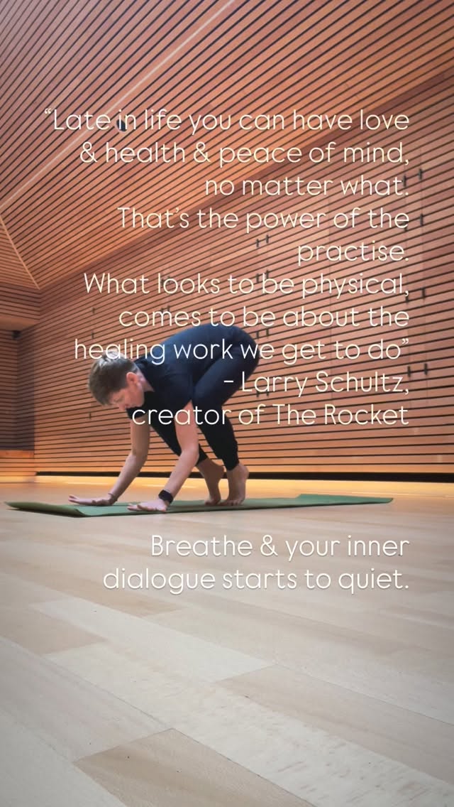 “Late in life you can have love & health & peace of mind,
no matter what.
That’s the power of the practise.
What looks to be physical, comes to be about the healing work we get to do”
- Larry Schultz, creator of The Rocket
Breathe & your inner dialogue starts to quiet.
Wednesday
6-7 PM Rocket Yoga
@ The Works Studio, Badcox, Frome
Please visit my website.
Link in the bio 🤎
.
.
#mindfullness #mentalhealth #yogi #yogapractice #yogafrome #yogalife #yogaisajourney #frome #rocketyoga #vinyasa #yinyoga #fiveelements #livinginlinewithnature