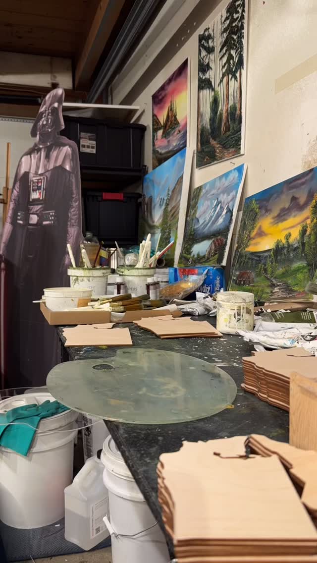 Did a couple small Washington State wood panels. This was a customer request from this past weekends farmers market. #oilpainting #fyp #landscape #timelapse #feelingood