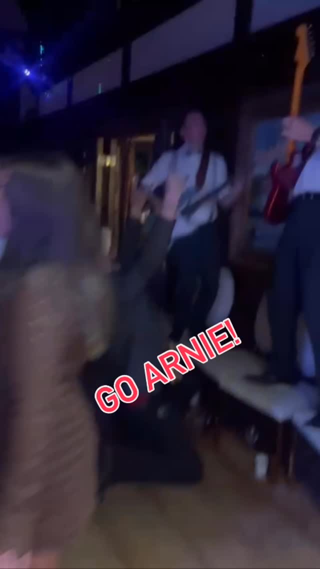 Arnie’s time to shine, at Christina and Sean’s recent wedding at @hillbarkhotel With support from Yorkie and The Sax Panther. #partyband #weddingband #functionband #cheshire #manchester #livemusic #party