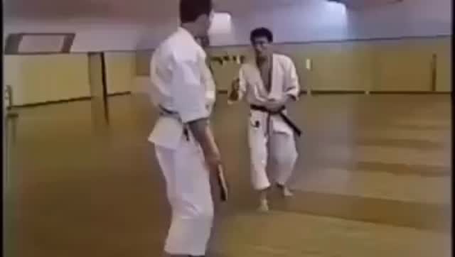 Good old fashioned Kumite training.