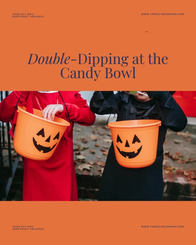 I know itâs tempting, but even if a house is giving out your favorite candy, thereâs no going back for seconds, sweetie.
#HalloweenEtiquette #ThePoliteCompany #BooOrDo