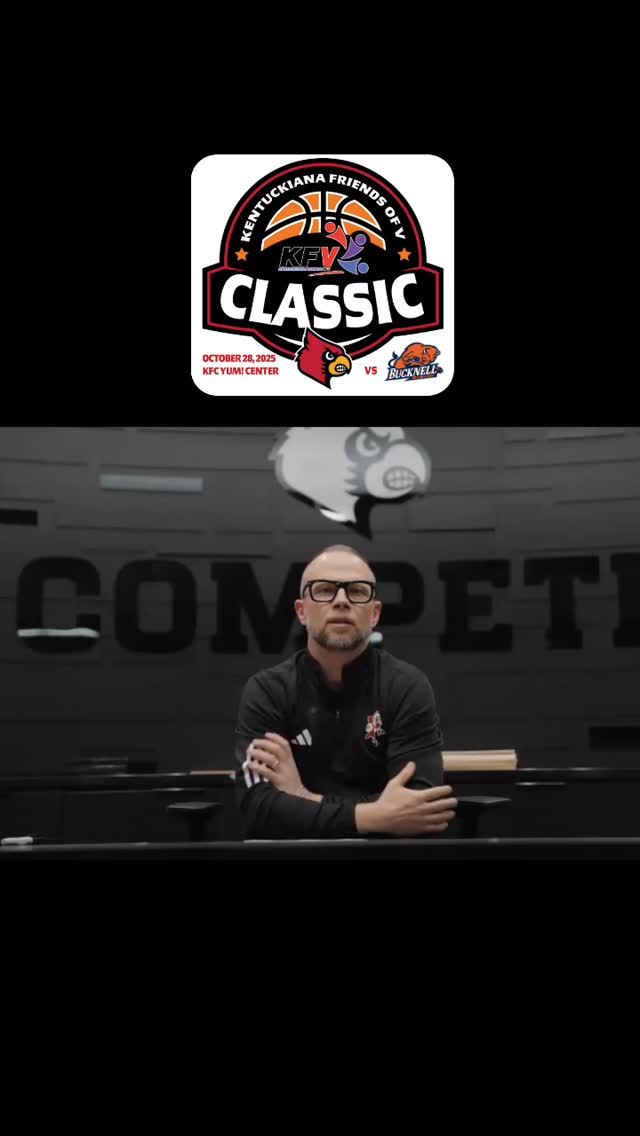 Opponents on the court, but partners in the cause! Come support @louisvillembb as they battle @bucknell_mbb in the @kyfriendsofv Classic THIS TUESDAY October 28th. On behalf of all of us at Kentuckiana Friends of V, THANK YOU @coachpatkelsey and Coach Griffin for fighting with us! TIX STILL AVAILABLE at the LINK in BIO! #TogetherWeFightCancer.