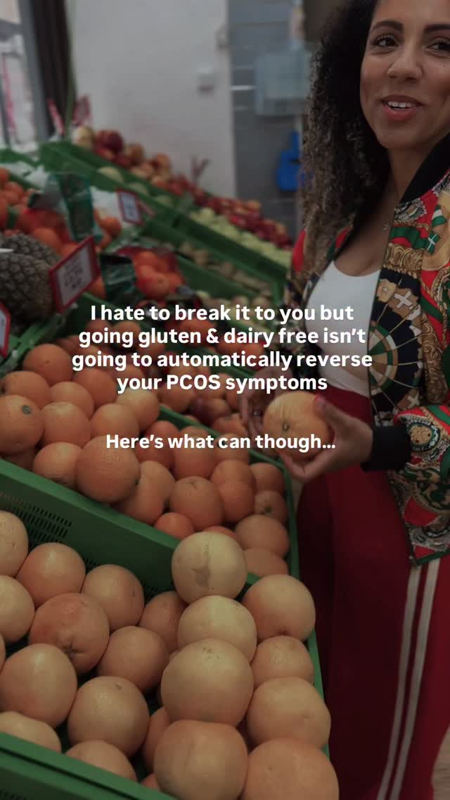 The simplest way to reduce PCOS symptoms WITHOUT cutting out food groups
In 5 easy steps:
1. Fill 1/2 your plate with veggies, 1/4 carbs, 1/4 protein and cook with/drizzle fats. This is what I call the ‘Perfect Plate’ and it’s the simplest way to put together blood sugar balanced meals that work best for PCOS bodies.
2. Daylight exposure for 10 minutes every morning - take your cuppa outside or go for a post breakfast walk (helps to support blood sugar too!) to regulate your circadian rhythm and fight fatigue.
3. Make stress reduction techniques a daily non-negotiable - 5 minutes of belly breathing or meditation scattered throughout the day can reduce our stress hormones and our androgen levels, reducing symptoms like acne, hair thinning and excess hair.
4. Strength train 3 times a week - not only will you look and feel incredible (trust me on this) but muscle building will actually make your body more sensitive to insulin.
Less insulin = less craving, less PCOS belly, lower androgens, more regular ovulation
5. Consider a few choice supplements -
Magnesium Bisglycinate = sleep and nervous system support
Inositol - blood sugar balance, cravings, ovulation
Omega 3 - inflammation, nervous system support
Berberine - blood sugar balance, cravings, inflammation
PCOS management doesn’t have to be complicated, break it down, take it slow, adding one habit at a time.
Be consistent and the results will follow!
Comment CHEAT for my supplement cheat sheet and recommendations ❤️
Video by the amazing @pathfivesocials