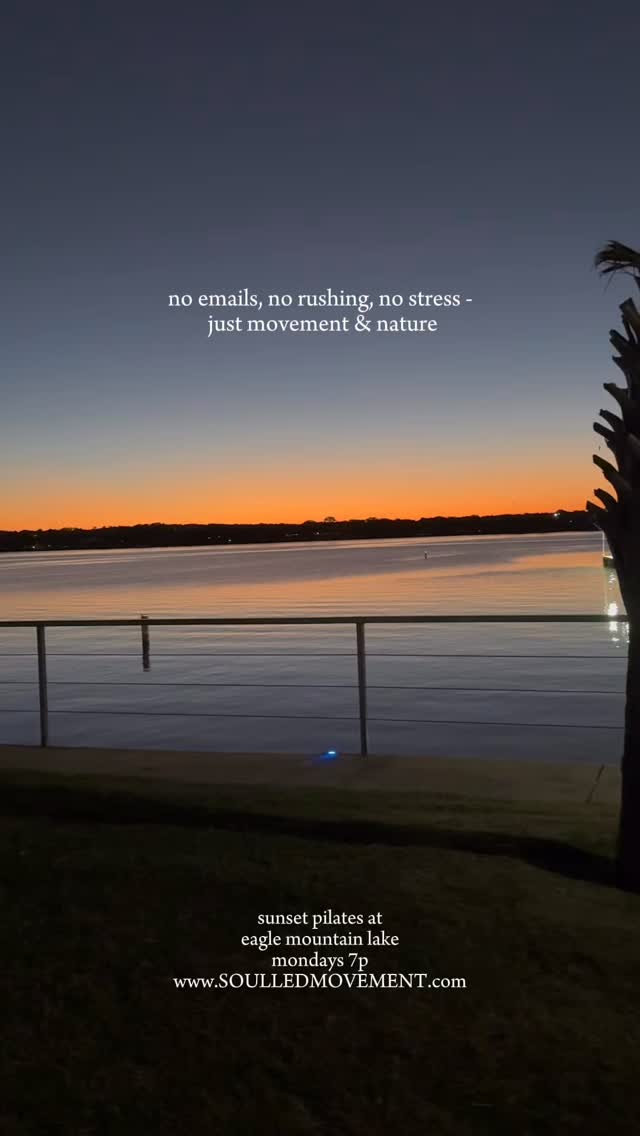 find your own peace in a busy world 🌅
#eaglemountainlake #pilates #fortworth #slowdown #soften #sunsetpilates