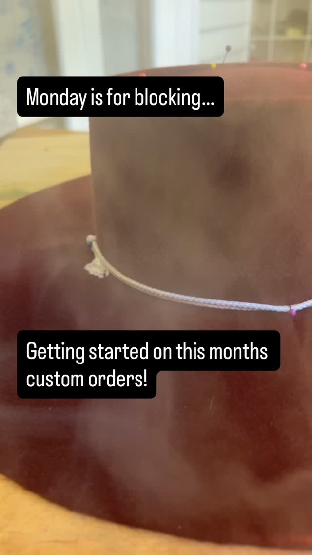 After a huge month of travelling for work, I’m really enjoying a full day in the studio planning and getting started on this month’s custom orders.
#customhat #milliner #fortinhats #bespokehats #akubrarepairer #furfelthat