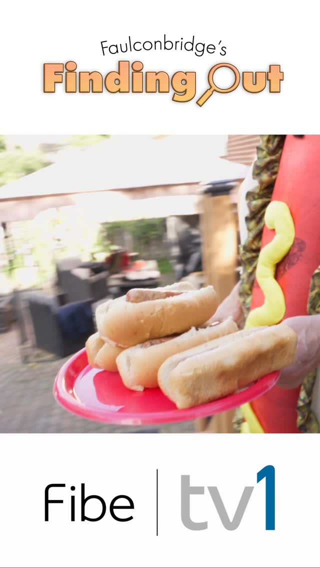Faulconbridge's Finding Out is a hilarious sketch based journalism show on @fibetv1 . Directed by @patcoppolino. #comedy #sketch #journalism #hotdog #bbq #hotdogcostume