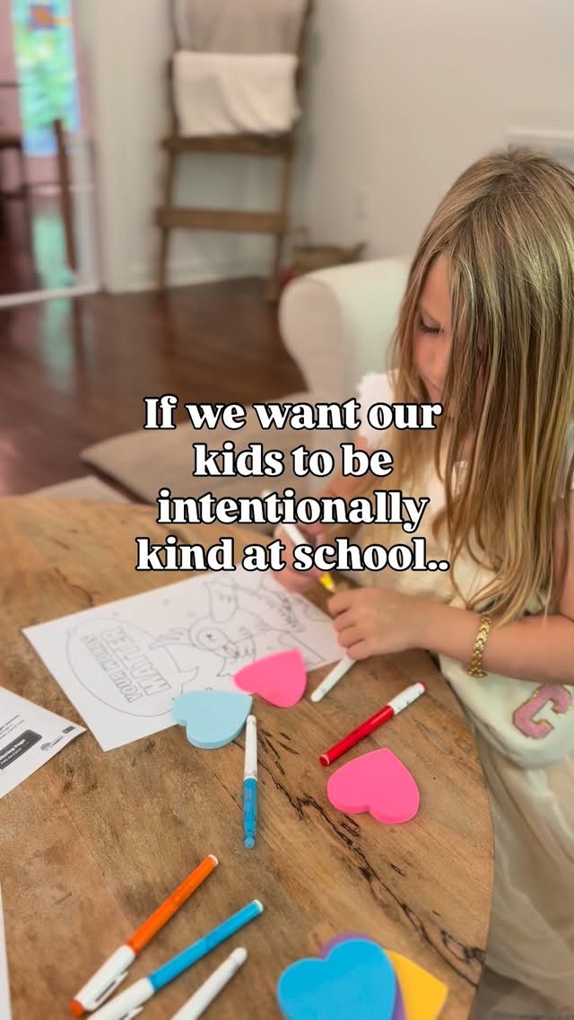 WORDS MATTER 🫶
My mom used to yell as I got on the bus every morning “DO YOUR BEST & BE GOOD! AND BE A FRIEND TO SOMEONE WHO NEEDS ONE!!”
.. and I did and I was, because I was watching her do those things in our home.
If we want our kids to say kind things to friends, teach them to say kind things to family.
Try this next time you want to plant kindness seeds 🫶
- Make space in a drawer for post-it notes & markers
- Encourage your kiddos to write kind notes and/or pictures
- Put them on a mission to hide the kind notes for family to find
When what happens at home pours out into the hallways of their schools, it’s worth every effort 🫶
P.S. - HIGHLY recommend following @generousfamily_ for free resources like this awesome coloring sheet that helps build the normal rhythm of kindness too!
Cheering for you. XO