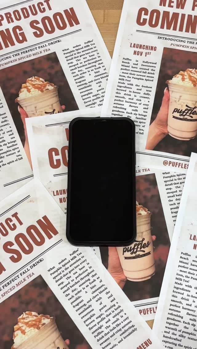 🧡Pumpkin Spice Milk Tea is available Nov 1st🧡
🗓️ Mark your calendars because this seasonal menu item is here for a limited-time only! 🤭
#puffles #milktea #bubbletea #boba #pumpkinspice #pumpkinspiceseason