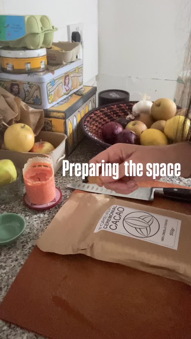 Preparing the space to make the cacao for the singing circle this evening. #singer #music #voice #singing #love #spirituality #heart #healing #cacao