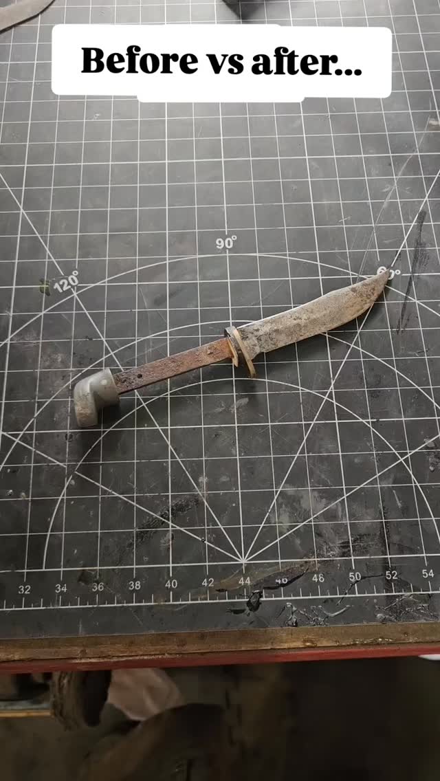 I love doing restorations. A client came to me with his father's knife and asked for it to be restored. It was damaged in a campfire but had been with the dad for most of his life. It's such an honor to breathe life back into these tools.