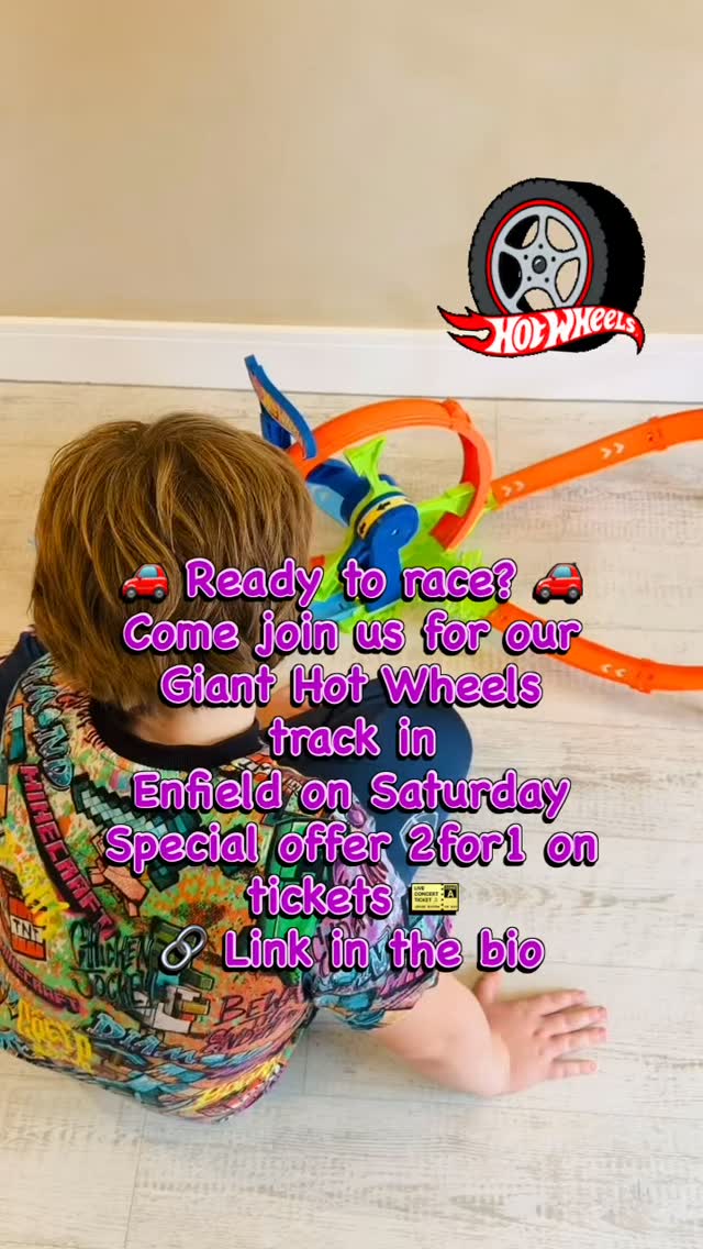 🛞 Ready to race on our Giant Hot Wheels track 🛞
�Bring and long your little racers and join us for an exciting Giant Hot Wheels Track Event this Saturday! 🏁
📍 Wren Academy School, EN2�🕚 Sat 8th Nov | 11AM – 12PM�🚗 Free Parking Available
🎟️ Special Offer: Get 2-for-1 tickets — just use code 2FOR1 at checkout! www.playdatehq.co.uk
#hotwheels #kidscars #enfield #enfieldkidsactivities #enfieldlove #hertskids #londonkids #playcars #enfieldtown #kidsfun #northlondon #northlondonkids #northlondonkidsactivities