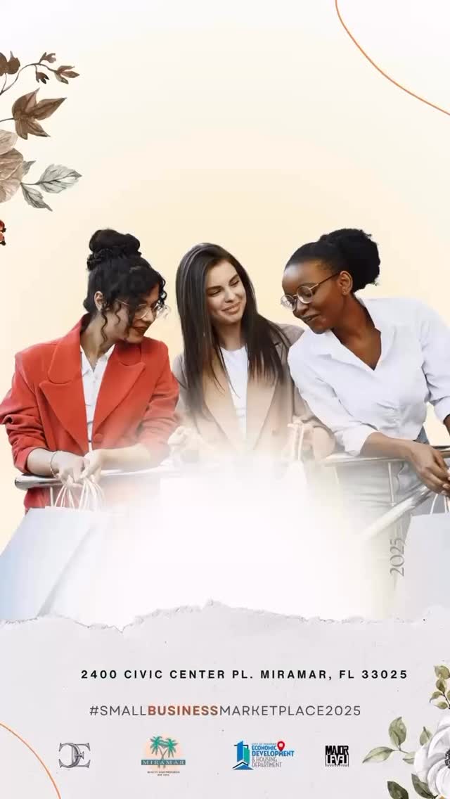 Repost• @_collaborativeevents One of Broward County’s most culture-driven marketplaces is back and you don’t want to miss it!
Join us at the Miramar Cultural Center for The Small Business Marketplace… a one-of-a-kind experience in collaboration with the City of Miramar, celebrating community, creativity, and commerce.
Shop and connect with 50+ local vendors, enjoy live entertainment, and experience the energy of South Florida’s small business community in one inspiring space.
📣 Calling all entrepreneurs, a few vendor spots remain for brands ready to grow and be seen.
🎟️ RSVP or Apply to Vend now. See link in below! ⬇️
sbm2025.eventbrite.com
#SmallBusinessMarketplace #CollaborativeEvents #CityOfMiramar #SupportLocal #ShopSmall #CommunityIsTheNewCurrency #BrowardEvents #SouthFloridaVibes