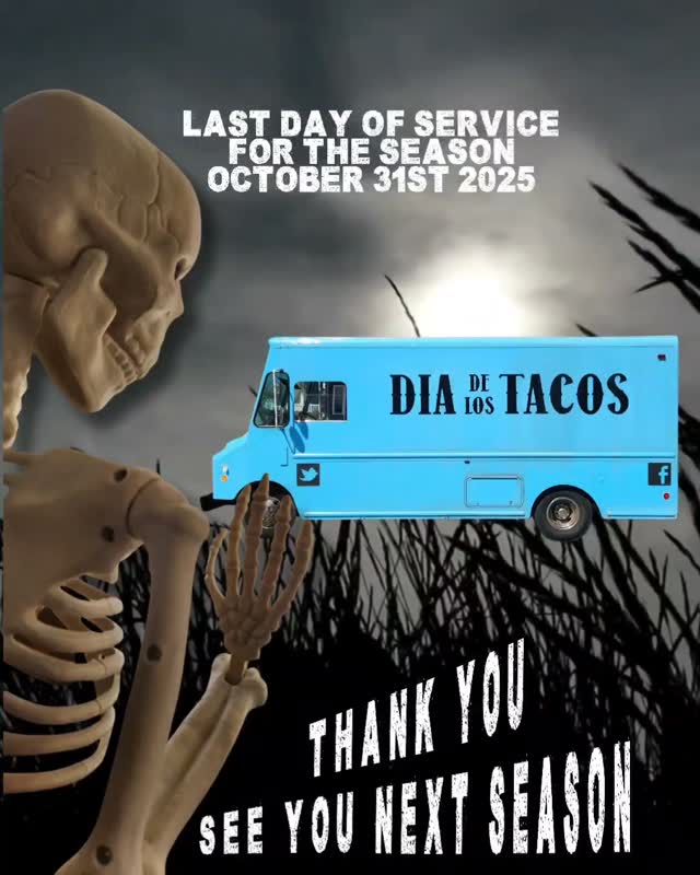 Whats scarier than Halloween? ๐ป
Being without our tacos for 6 months๐๐ฅฒ
So come out and grab those tacos while you still can, and we will see you May 2026 ๐ซก