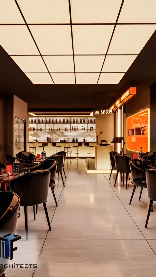 Kulüb içmekan tasarım çalışması.