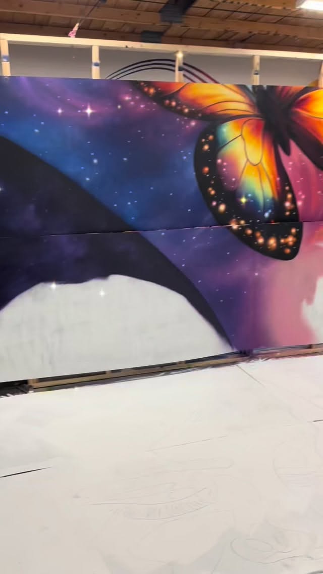 Earlier this year I had the honor of creating this mural for The Denver Foundation’s 100th Anniversary. The 14’x30’ piece was created all in my home studio (aka my garage) on panels, which was an interesting process! The panels were then installed on the Museum of Nature & Science. So thankful to @tdfcommunity for the amazing opportunity! 🦋
#thedenverfoundation #denvermuseum #denvermuseumofnatureand science #butterflies #discovery #denver #denverdiscovery #galaxy #galaxybutterflies #nature #naturemuseum #naturalhistory #naturalhistorymuseum