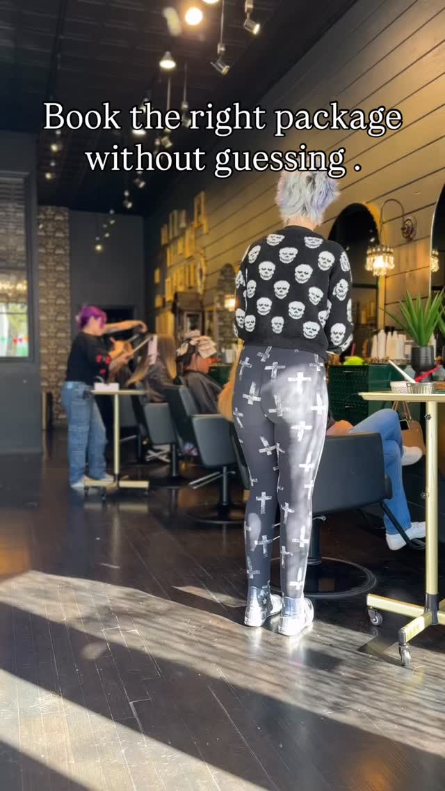 We think our packages are easy - are you overthinking them? Here’s how to book your color package without guessing ✨:
The Refresh
Tiny tune up. We usually only touch the very front pieces. Think of it like refreshing your bangs but for your color.
The Classic
Standard touchup. Front and top get love, underneath stays as is. Keeps your look consistent and clean.
The Works
Full head transformation. We’re working through your whole head but not reinventing your entire identity - you’ll feel different when you leave.
The Life Changer
This is the appointment where everything changes.. go big or go home.
Which package do you think is right for you?