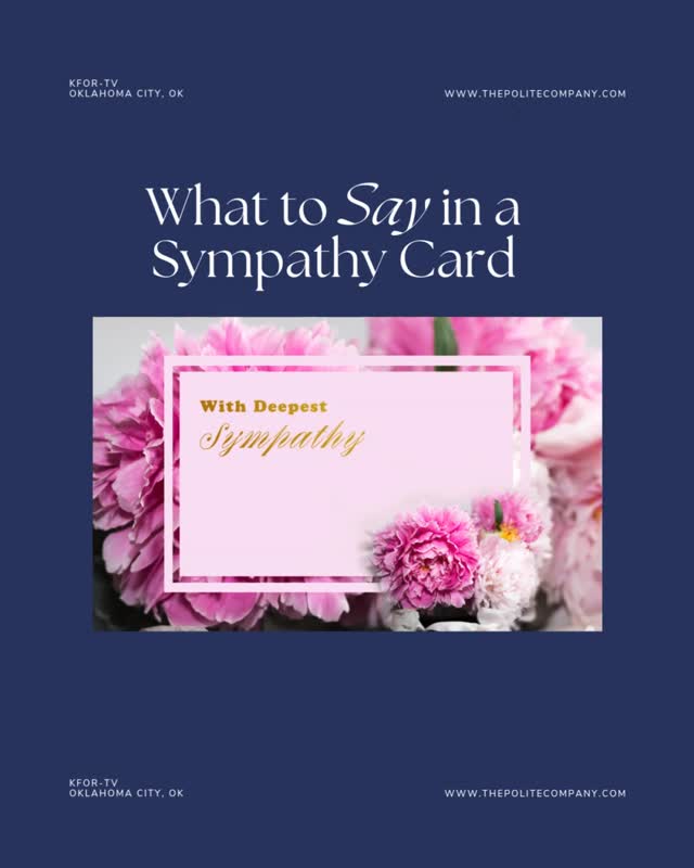If you have someone in your life who has lost a loved one and you plan to send a card, here are a few ways to show you care.
Handwrite your note. Even if you think your handwriting isnât great, it will still feel personal, and thatâs the point.
Express your condolences.
Examples: âWe are thinking of you.â âI hope you are surrounded by much love.â âWe are so sorry for your loss.â
Mention the person or the relationship they had.
Examples: âYour mother blessed so many people with her kindness.â âWhat a remarkable life.â
Close with a thoughtful phrase.
Examples: âThinking of you.â âWishing you peace.â âWith sympathy.â
As with most delicate subjects, there are a few phrases better left unsaid.
âI know how you feel.â
âYou willâŠâ
âEverything happens for a reason.â
Do you have a phrase you would caution others not to use?
#ThePoliteCompany #Etiquette #EtiquetteWithKristi #SympathyEtiquette #EtiquetteTips