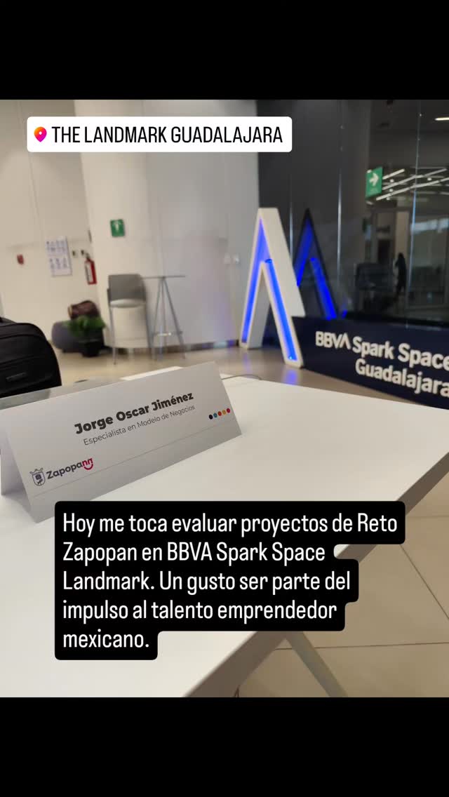 Hoy me toca evaluar proyectos de Reto Zapopan en BBVA Open Space Landmark. Un gusto ser parte del impulso al talento emprendedor mexicano.#crecimientoempresarial #emprendedores #negocios