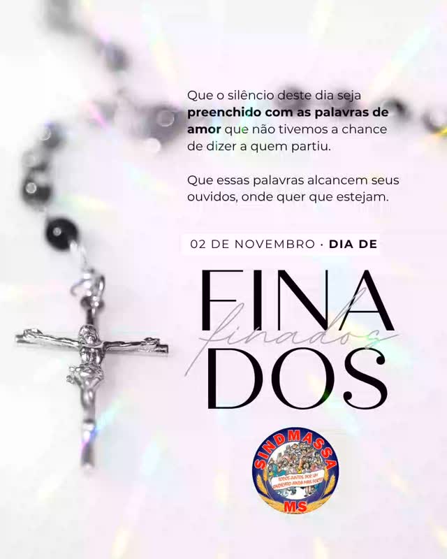 Que o silêncio deste dia seja preenchido com as palavras de amor que não tivemos a chance de dizer a quem partiu.
Que essas palavras alcancem seus ouvidos, onde quer que estejam.
✨ E que a memória de quem amamos brilhe eternamente em nossos corações.
#DiaDeFinados #Luto #Saudade #MemoriaEterna #AmorQueFica #Homenagem #SINDMASSA