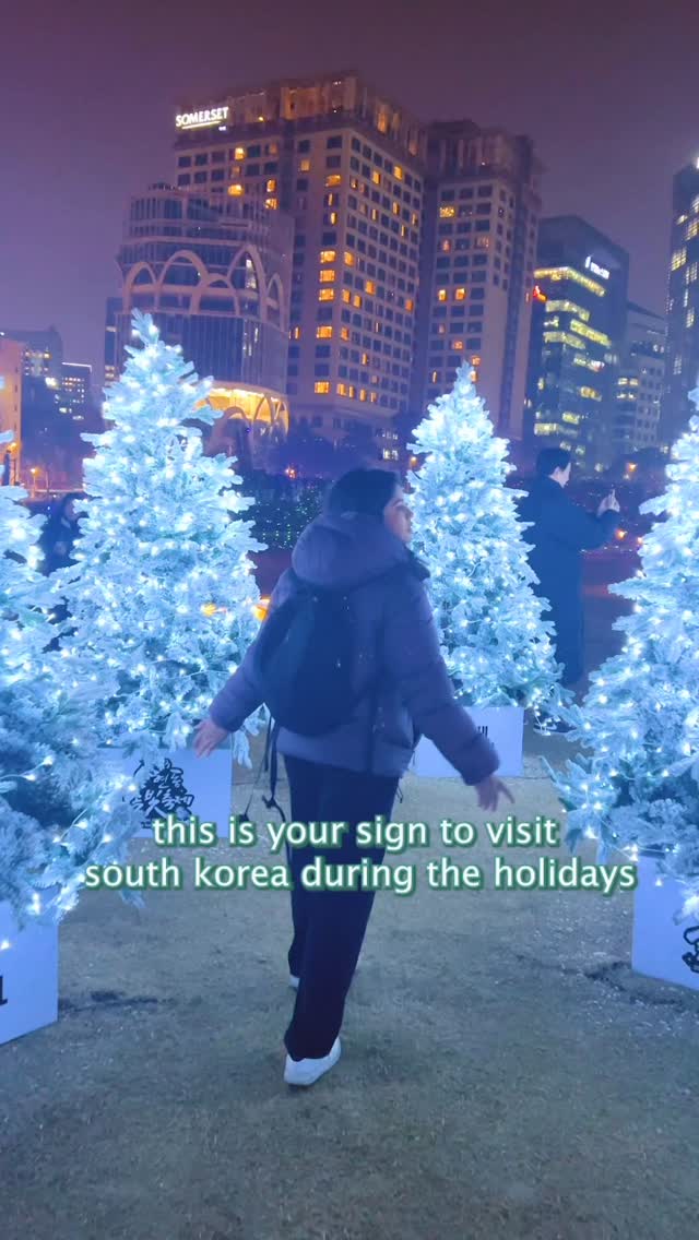If cozy vibes were a destination, it would be South Korea in December 🎄✨
•
#ninoshkatravels #backpacking #womenwhotravel #solofemaletravel #southkorea #christmasinkorea #holidayseason