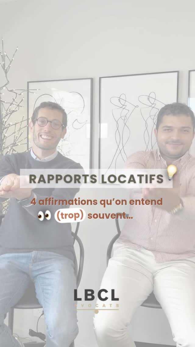 ๐ Vrai ou Faux ? 4 idรฉes reรงues sur les rapports locatifs
Entre propriรฉtaires et locataires, les obligations peuvent vite prรชter ร confusionโฆ
๐๐ผ Thomas Leclerc et Ilyess Zrita, avocats en droit immobilier au sein du cabinet LBCL Avocats, rรฉpondent ร 4 affirmations frรฉquentes pour vous aider ร mieux comprendre vos droits et devoirs !
๐ฉ Une question sur votre bail, vos droits ou vos obligations ? Le cabinet vous accompagne ร chaque รฉtape de la relation bailleur-locataire.
#lbclavocats #droitimmobilier #location #bail #proprietaire #locataire #juridique #avocats #droit #loyer #chargeslocatives #travaux #immobilier #normandie #caen #paris