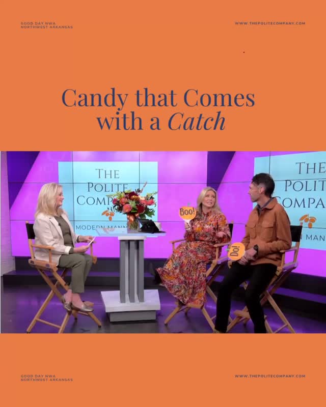 Halloween is the PERFECT etiquette holiday!
Greetings
Gratitude
Candy
Loved being in the studio with @gooddaynwa for this âDoâ or âBooâ segment.
