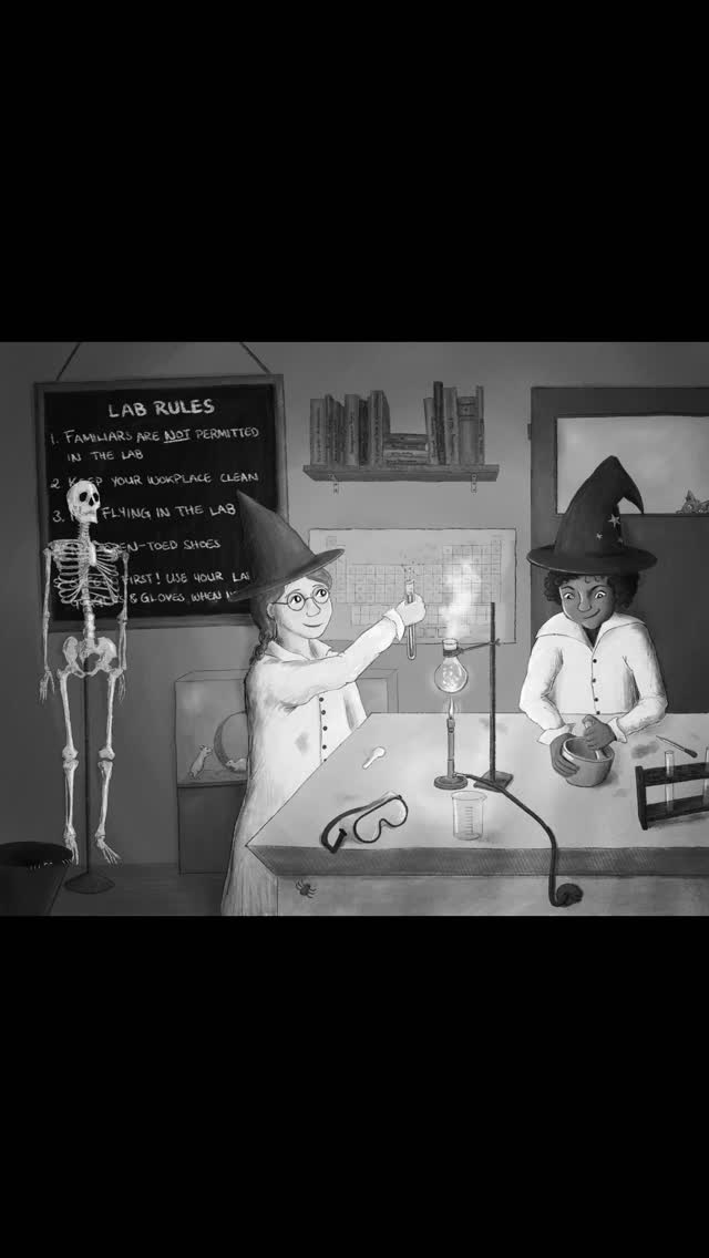 One more day to go! Potions are being brewed, brooms are polished, and familiars are finally getting their long-overdue baths.
What are your Halloween preparations?
#grimms_illustrations #halloween #illustration #kidlitart #kidlit #childrensbook #science #witch