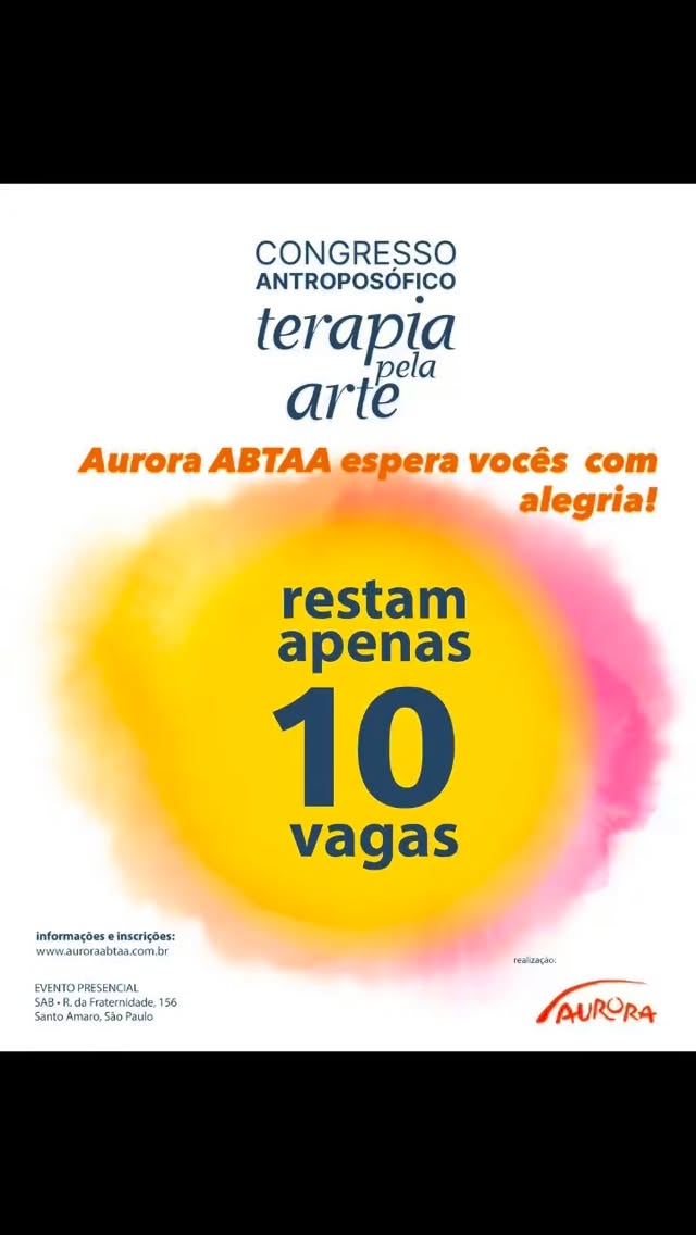 #antroposofia #auroraabtaa #terapiaartística #terapiaartísticaantroposófica #congressoaurora #eociedadeantro