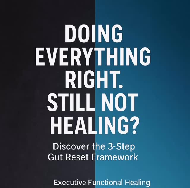 You can eat clean, cut sugar, and take every supplement but if your gut systems aren’t balanced, you’ll stay stuck.
At Executive Functional Healing, I help people nationwide uncover what’s been missed so their body can finally heal the way it was designed to.
Comment STUCK to get my 3-Step Gut Reset Framework and see why “doing everything right” hasn’t worked yet.
#GutHealing #RootCauseHealing #GutHealthJourney #MetabolicBalance #GutBrainConnection #HolisticHealing #NationwideHealth #ExecutiveFunctionalHealing #HealWithJustin #WellnessTransformation