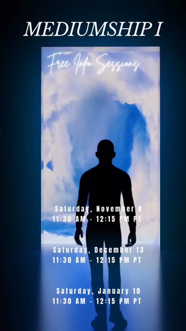 Curious about connecting with your loved ones in the Spirit World?
Join us for a Free Info Session on Mediumship I, where you’ll learn what to expect in this transformative course — how it works, what you’ll explore, and how to begin developing your intuitive gifts.
✨ When: Saturday, November 8
🕚 Time: 11:30 AM – 12:15 PM PT
💫 Where: Virtual @ https://www.clius.org/free-sessions
This is the perfect opportunity to ask questions, meet your instructor, and discover if this journey is calling you.
🔗 Reserve your spot — it’s free!
#Mediumship #SpiritualDevelopment #IntuitiveAwakening #EnergyWork #SpiritualGrowth #MediumshipTraining #PsychicDevelopment