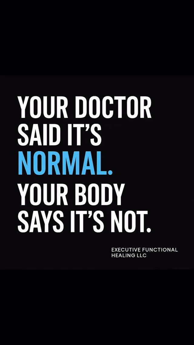 If your doctor told you your symptoms are “normal,” tell me which one.
I want to see how many people are dealing with the same thing.
Every week I talk with men and women who feel unheard, dismissed, or told everything is “fine” even though their symptoms are getting worse.
Fatigue, bloating, hormone chaos, brain fog, dizziness, sleep problems, inflammation.
You are not imagining it and you are not alone.
Your body is always trying to tell you something.
Most people have simply never had someone connect the dots.
What “normal” symptom were you told to ignore?
(And yes, I’ll reply back to everyone. #executivefunctionalhealing
#rootcause
#functionalmedicine
#holistichealing