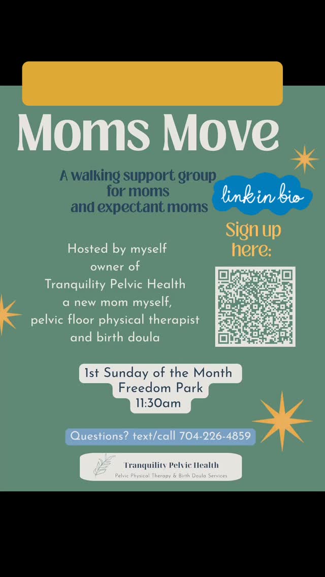 Postponed to November 9th due to illness. So sorry for the delay and thank you for understanding!
#birthdoula #pelvicfloor #charlottemoms #pregnancy #postpartum #walkinggroup