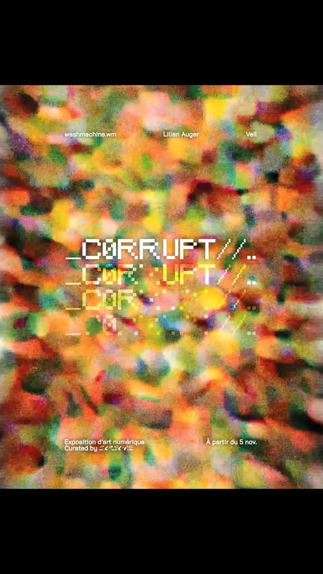 Nouvelle exposition CORRUPT du 5 novembre 25 au 11 janvier 26 chez Artifexlab.
Vernissage le 5 novembre à partir de 19h!
Venez découvrir le travail de @washmachine.wm
, @lilien.rig et @veil_nothingsreal
Design, graphisme par @7magazine__
#atfxlab #exposition #IA #corrupt #artinparis
#corrupt #vernissage #artnumérique