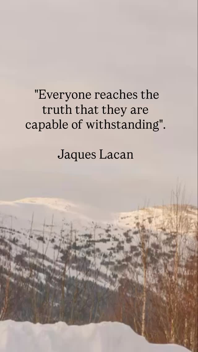 “One only reaches the truth one is capable of withstanding.” — Jacques Lacan
In psychoanalysis, truth isn’t revealed all at once.
It arrives in doses — only as much as the psyche can hold.
We think we want to “know ourselves,” but knowing has a cost.
Each insight demands something from us — the loss of an illusion, a shift in identity, a confrontation with desire.
To withstand truth is to let it change you.
#Lacan #Psychoanalysis #DepthPsychology #Unconscious #Truth #HealingJourney #PsychodynamicTherapy #EMDR#hermosabeachtherapist