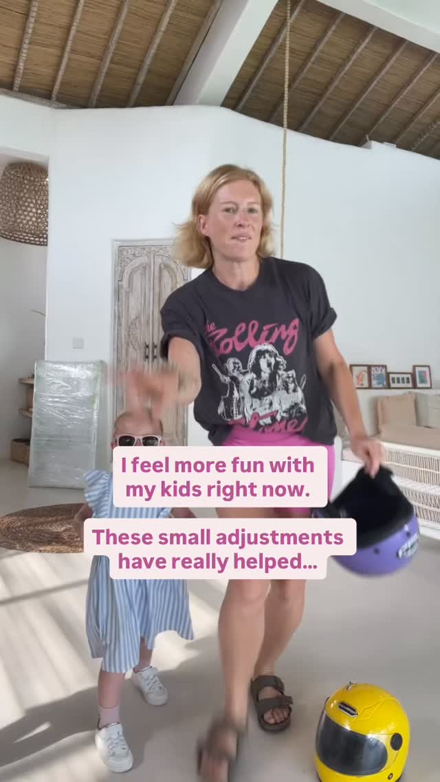 ☝️ I feel more fun with my kids again. These small adjustments have really helped…
Hit SAVE to come back to 🥰
1️⃣ Letting myself be silly
A some point we lose our silliness! But this one I think is important. Joining in for a time instead of hovering on the sidelines. A ridiculous dance while I’m making lunch, copying their made up games, or saying yes to a game of tag around the garden (again!). It lightens everything and reminds me that fun doesn’t need planning.
2️⃣ Putting my phone away and letting them lead the moment
When my phone’s out of reach, I naturally would fall into whatever the kids are doing. It creates space for those spontaneous, silly pockets of connection, and let’s be honest, they only happen when you’re actually in the moment, not half in another world.
3️⃣ Taking a pause before I react
Not just breathing, but genuinely thinking about how I want to respond. I know I have the power to either calm the situation or pour fuel on it. When I give myself those few seconds to choose, it all becomes a bit less electric. Fewer snaps overall and more of the energy I actually want in the house.
4️⃣ Taking the pressure off myself to get everything done
This has been a conscious shift. When I stop rushing from task to task, I automatically have more room to enjoy my children - and this is truly what I want for them and for me. This might be leaving the washing or emails for a bit, eating something simple, or slowing the pace of the afternoon. The whole day feels less like a checklist, and more like time spent together.
♥️ Does this help or give you any ideas? Please let me know what’s working in your household right now?
Rosie x