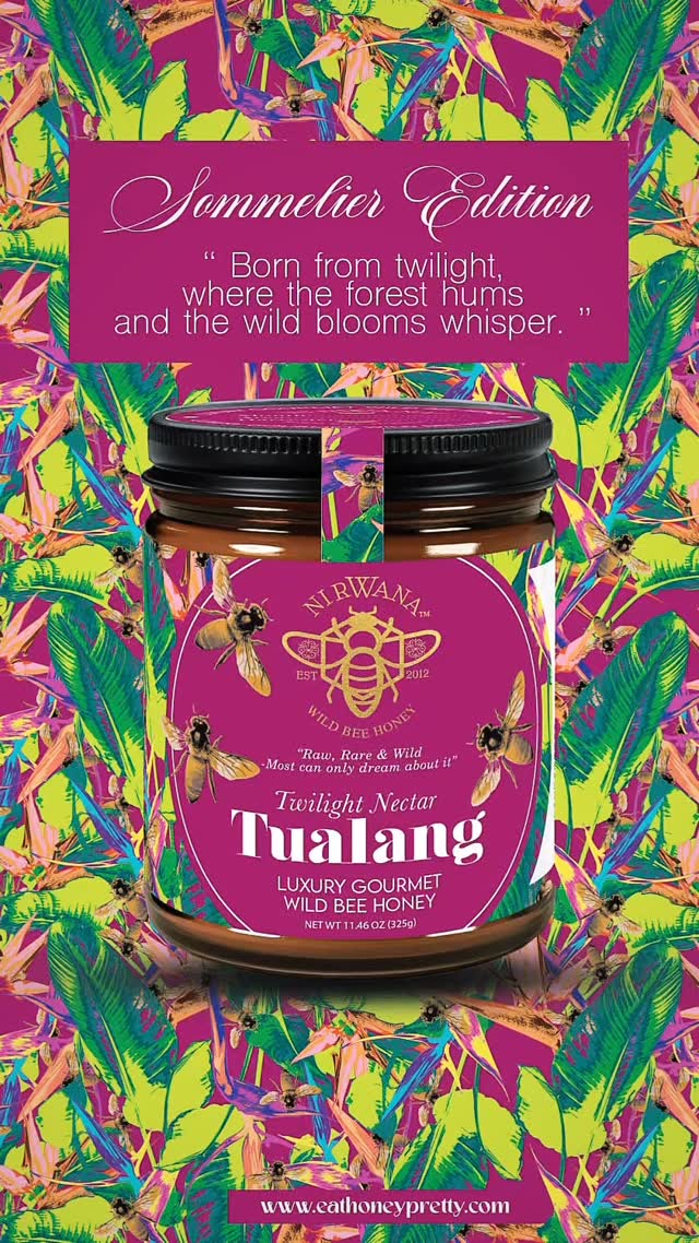 Tropical Opulence. Hidden in the Wild.
This label design honors the spirit of Tualang honey. It is wild, floral, deep, and rare.
Tualang is not just a tree. It is an ecosystem of life.
High in the rainforest canopy, flavor is something you discover, not simply taste.
Gathered with respect. Treasured for its natural richness.
To experience it is to step into the quiet luxury of the forest itself.
⸻
Sommelier Edition
Created for those who appreciate honey through origin, aroma, and character.
No two batches are the same and that is the beauty.
Each harvest is chosen based on:
• The season the bees foraged
• The wild blooms available at that moment
• The depth and finish of its flavor
This honey reflects the rainforest exactly as it was. It’s climate, flora and the bee’s instinctive pathways.
Best enjoyed slowly, where you can truly notice its layers:
• With warm bread
• With cheeses or fresh fruit
• Or simply, one thoughtful spoonful at a time
#labeldesign #printdesign #eathoneypretty #durakihana #design #illustration