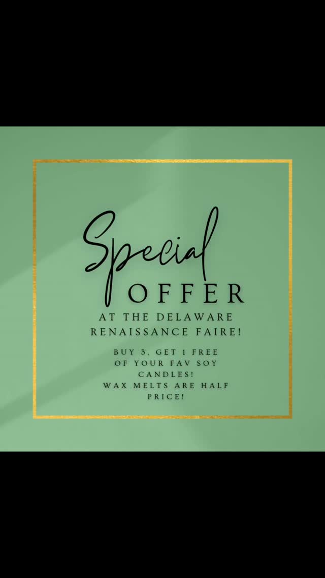 Dozens of scents back in stock for the final weekend of the Delaware Renaissance Faire! The best ambiance for the upcoming holiday season... and they make amazing gifts!
It's the final candle drop of the year - with @delawarefaire being our last outdoor show of the season. Our very last appearance will be at the South Jersey Pagan Pride Yule Bazaar on 11/30 - details will be announced after Delafaire!
#renaissance #renfaire #festival #vendor #smallbusiness #witchshop
#candles #aromatherapist #witch #candleshop #gifts #giftideas #holidays #yule #christmas #shopsmall #delaware #TMI