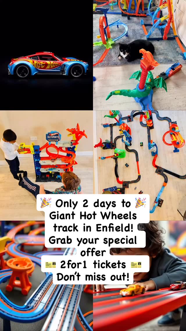 🚗✨ ONLY 2 DAYS TO GO - GRAB YOUR 2for1 TICKETS NOW!
Get ready for a morning of speed, smiles and serious fun for the whole family.
We’ve got our giant Hot Wheels-style track ready, lots of cheering, and plenty of photo-ops for you and your little racers.
📅 Saturday 8th November
📍 Wren Academy, Enfield
⏰ 11 am-12 pm
🎟️ Grab your tickets now via the link in our bio (spaces are limited!)
🆓 Free Parking onsite
Bring the family, bring your A-game — it’s going to be one to remember 🤩
#Playdatehq #hotwheels #enfieldparents #enfieldkids #enfieldkidsactivities #hertskids #londonkids #playcars #enfieldtown #enfield #kidsfun #northlondon #northlondonkids #northlondonkidsactivities #northlondonparents
