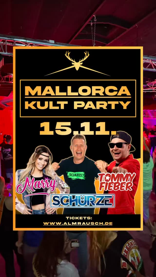 Lasst uns gemeinsam den Kranplatz verdichten 🍻
Am 15.11. steigt die nächste Mallorca-Kult-Party im Almrausch 🎉
VVK-Tickets unter www.Almrausch.de
#reutlingen #party #almrausch_rt #Mallorca #MallorcaKultParty
