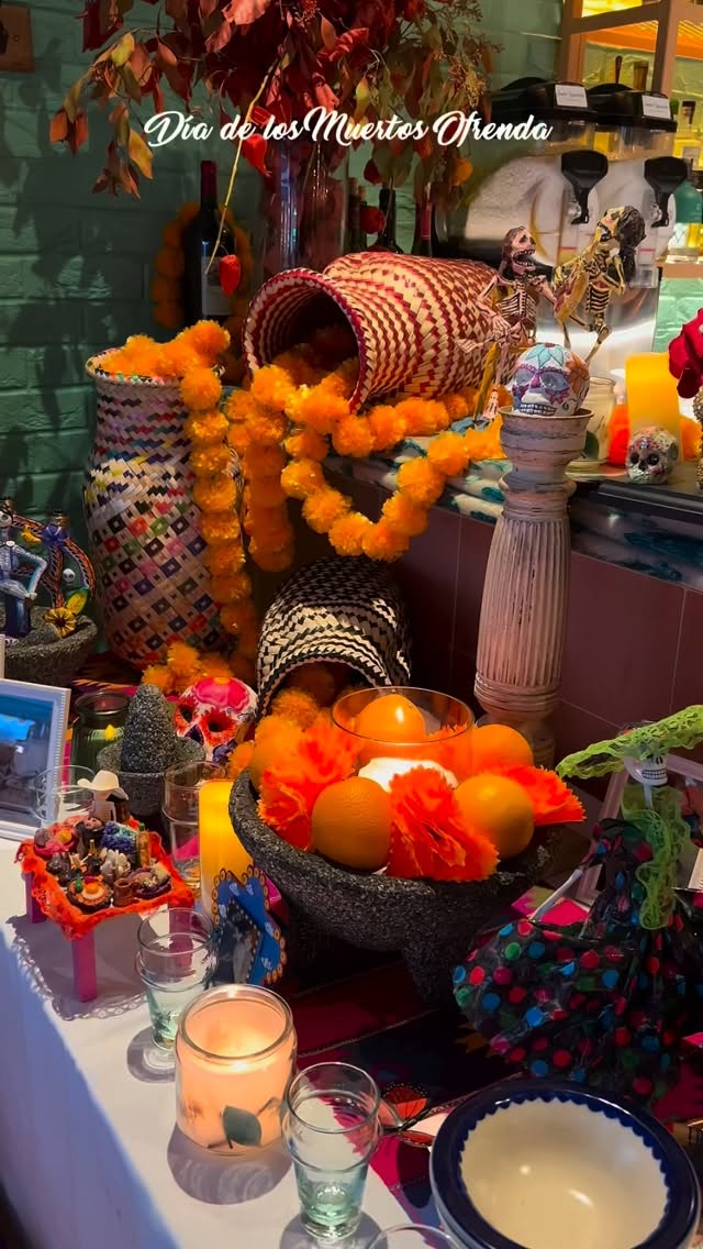 Dia de Los Muertos is a time to remember, gather and celebrate the lives of those we have lost. Our Ofrenda is filled with colourful flowers, candles, and offerings, waiting to welcome back their spirits home.
Today, we have a special dish, Enchiladas with Chicken and mole Xiqueño. Join us at our Marylebone Casona and our London Bridge Asador to see the altars and share with us this special tradition.
#SantoRemedio #London #Marylebone #Diadelosmuertos #LondonBridge #Mexican #Londonfood #Mexicanrestaurant