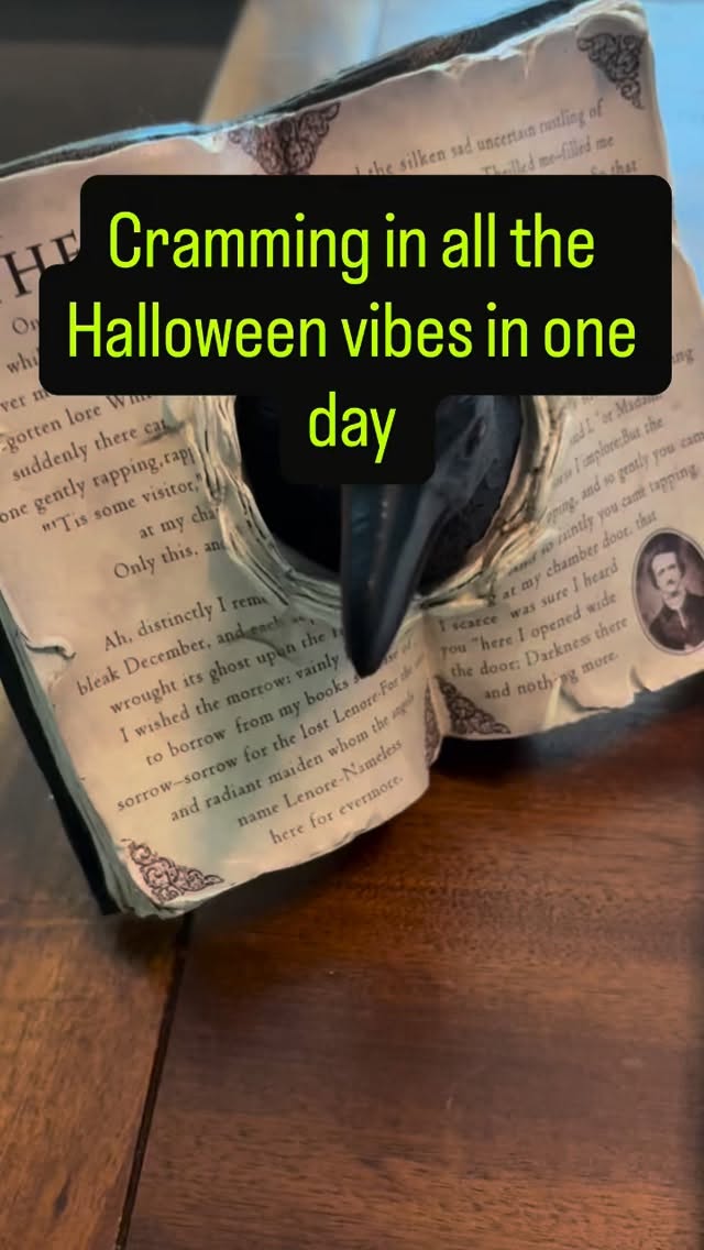 The best I could do today at the end of a busy week in the busiest month. Cramming it all in while I edit this manuscript. It’s been a month full of Edgar Allan Poe and Shirley Jackson, delightful and spooky all at once. Happy Halloween, friends!
#accidentsneverhappen #5amwritersclub #spookyseason #halloweenmood #writingcommunity